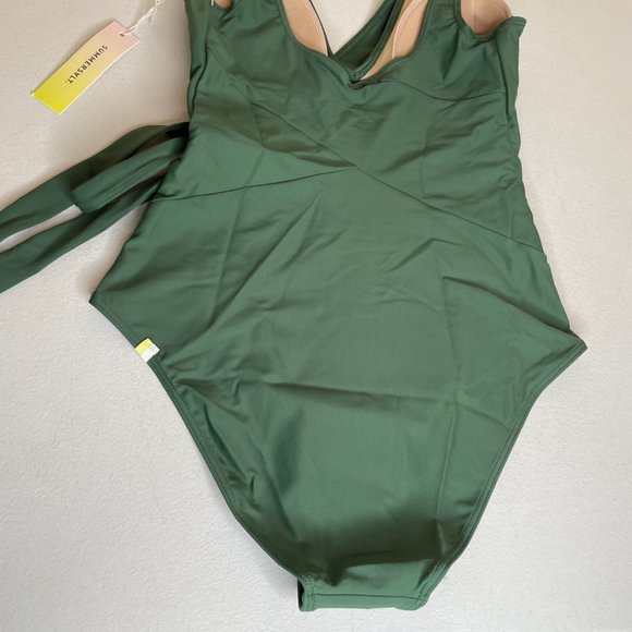 New SUMMERSALT Perfect Wrap One-Piece Olive Swimsuit Size 6 - Picture 10 of 16